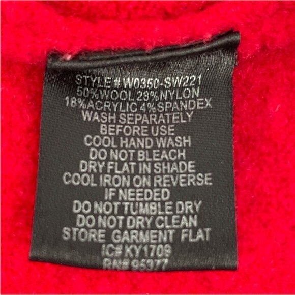 Sanctuary Red Deep V Wool Blend Sweater - Picture 6 of 6